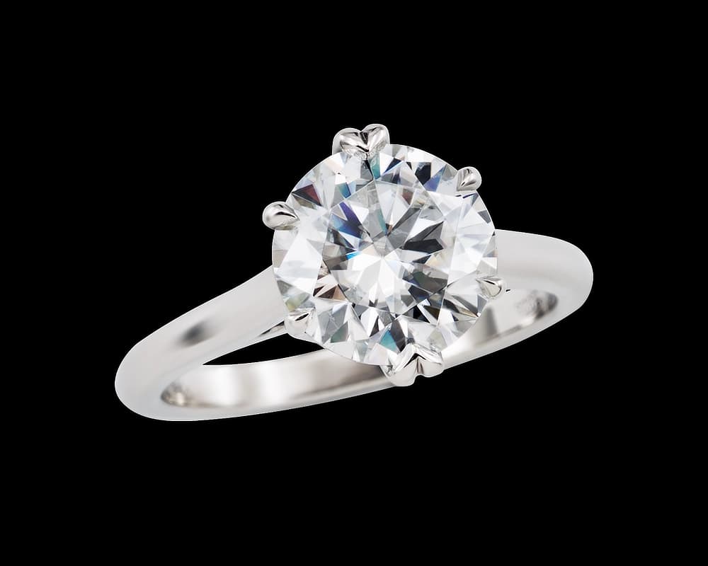 The Dhara Six Prong with Interwoven Profile