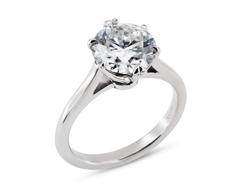 The Dhara Six Prong with Interwoven Profile
