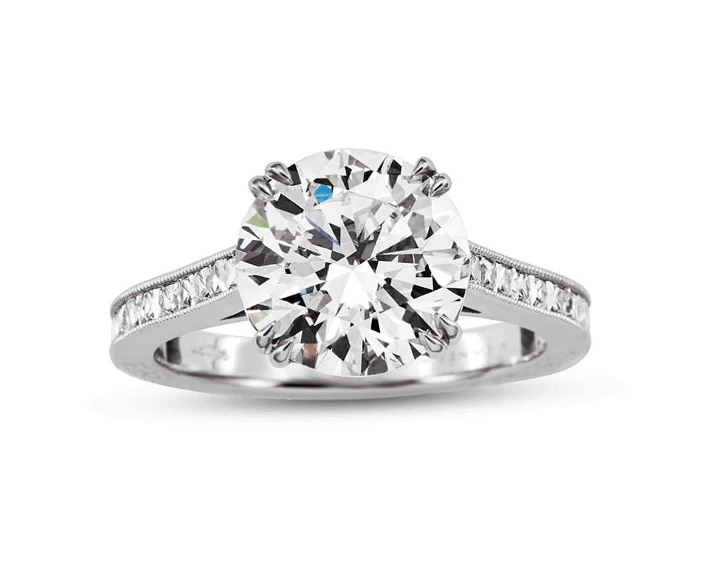 The Anya French Cut Solitaire with Round Brilliant
