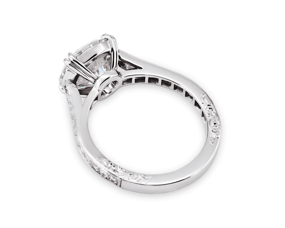 The Anya French Cut Solitaire with Round Brilliant