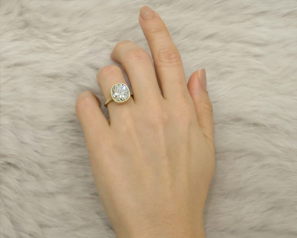 The Pauline Vintage Cushion Solitaire
