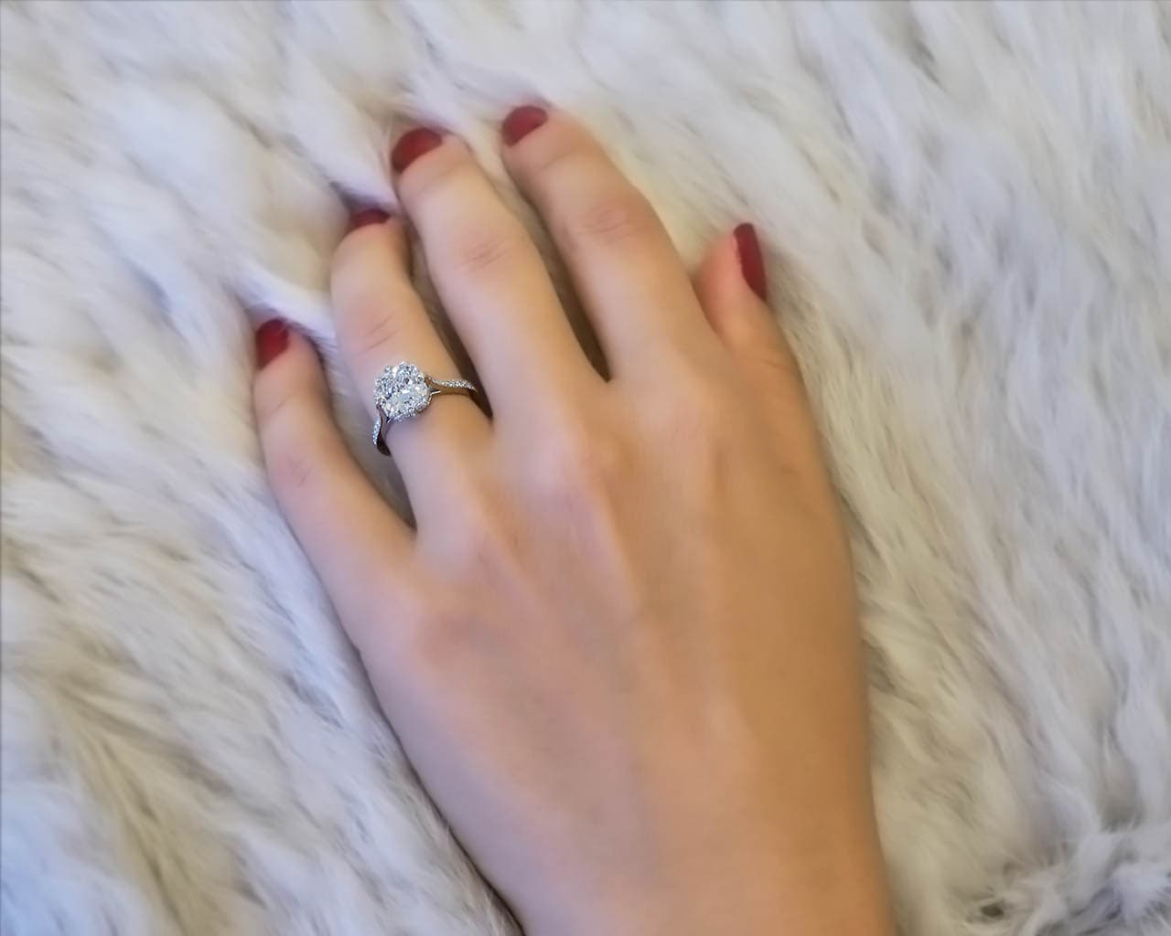 Pave Solitaire with Compass Diamond Prongs