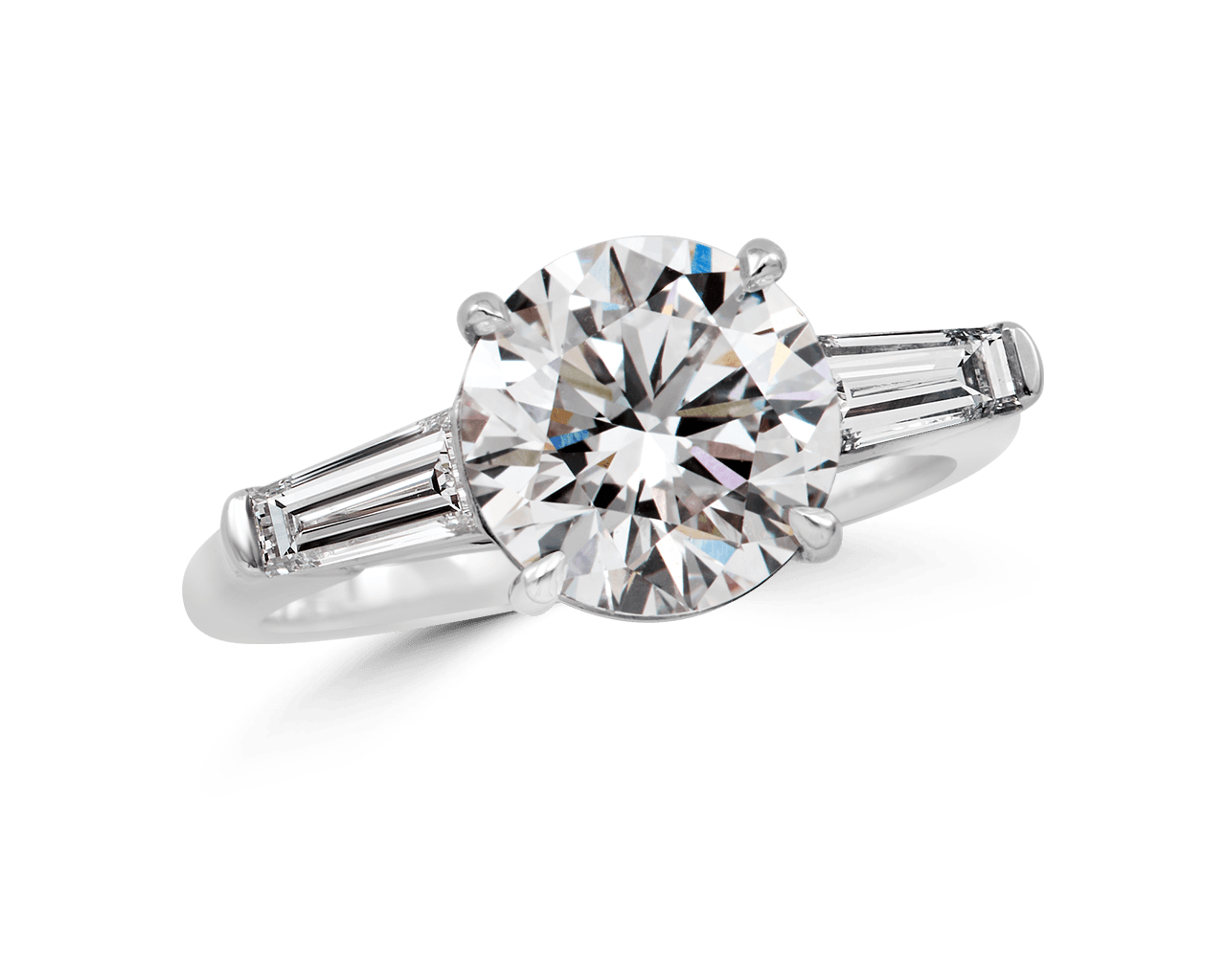 Tapered Baguette Three Stone Ring