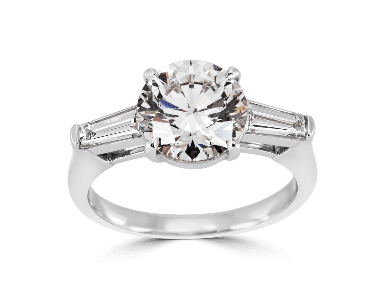Tapered Baguette Three Stone Ring