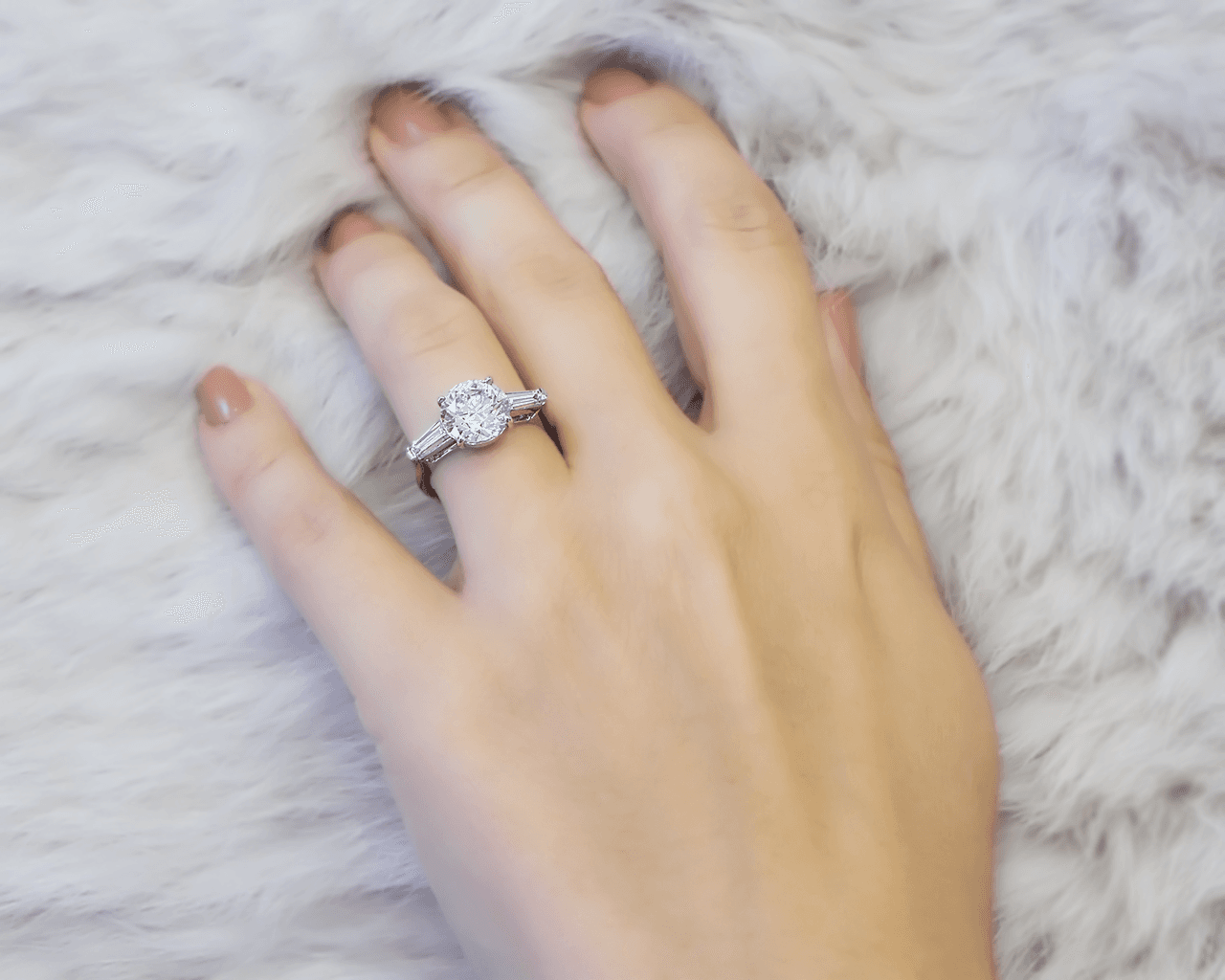 Tapered Baguette Three Stone Ring