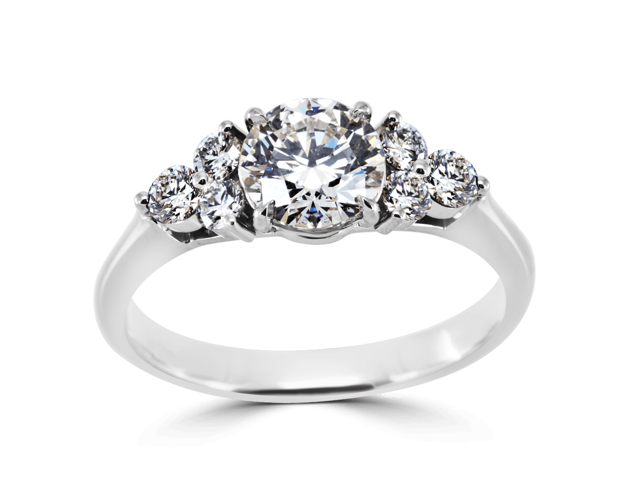 Bronwyn Round and Cluster Side Stone Ring