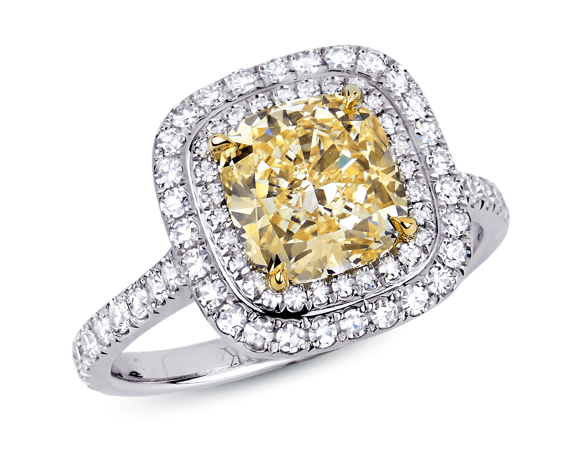 Cathedral Shank Double Halo Solitaire