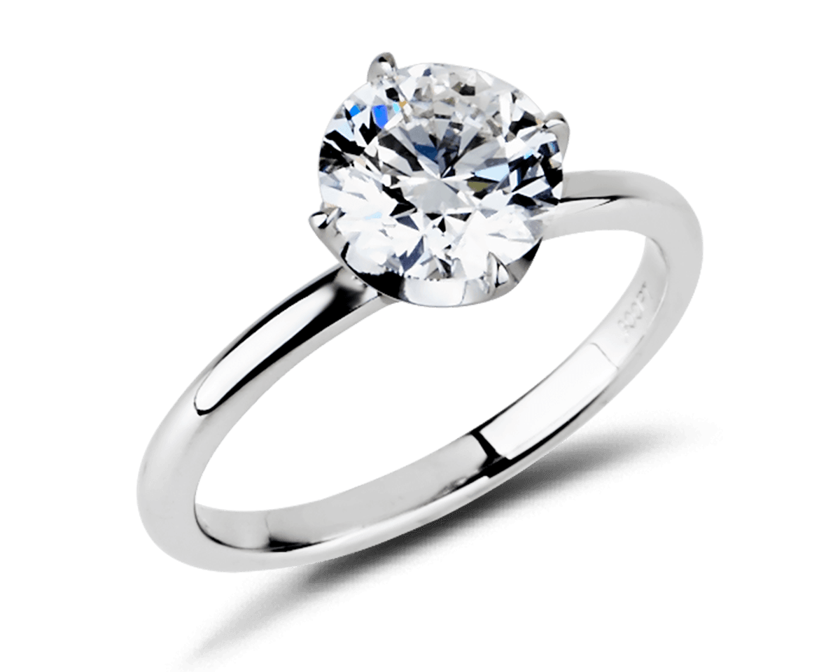 Solitaire with Pave Profile