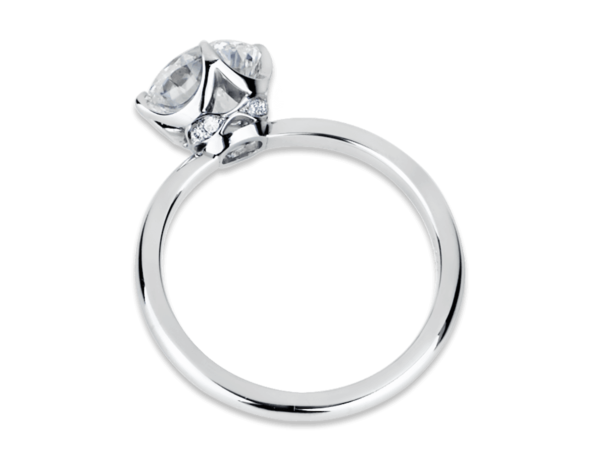 Solitaire with Pave Profile