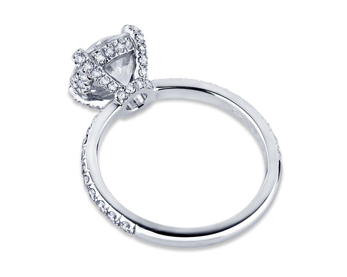 Pave Four Prong Solitaire