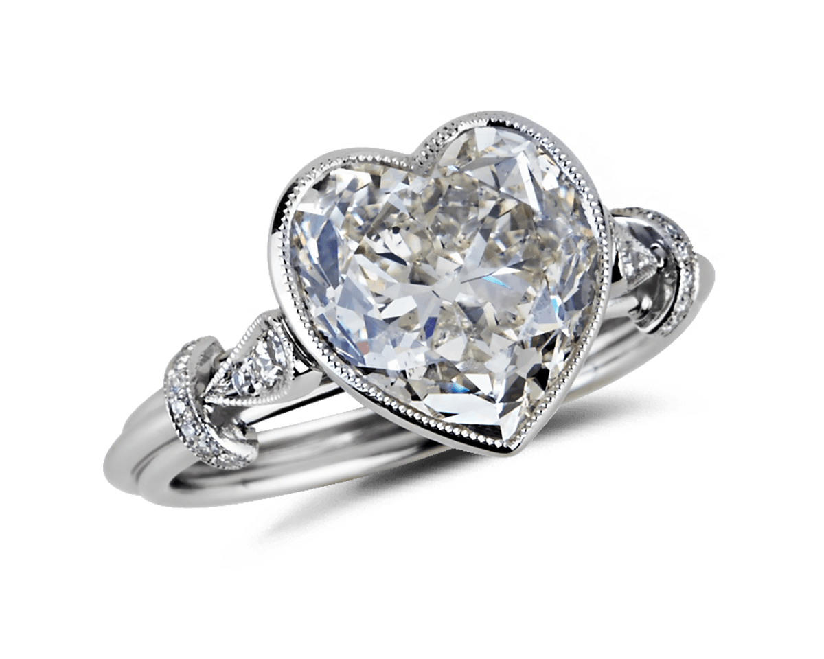 Vintage Bezel Set Heart Shaped Ring