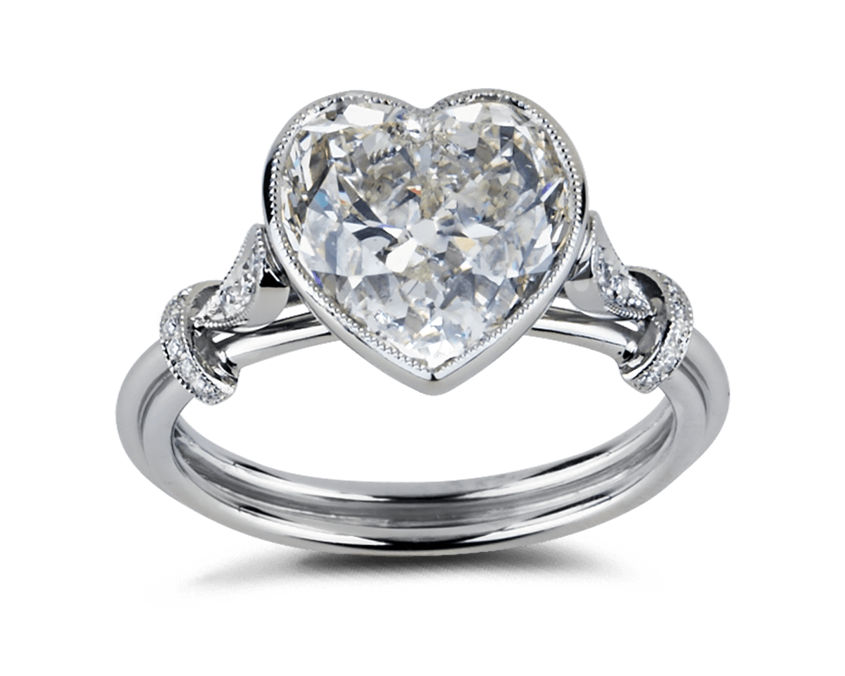 Vintage Bezel Set Heart Shaped Ring