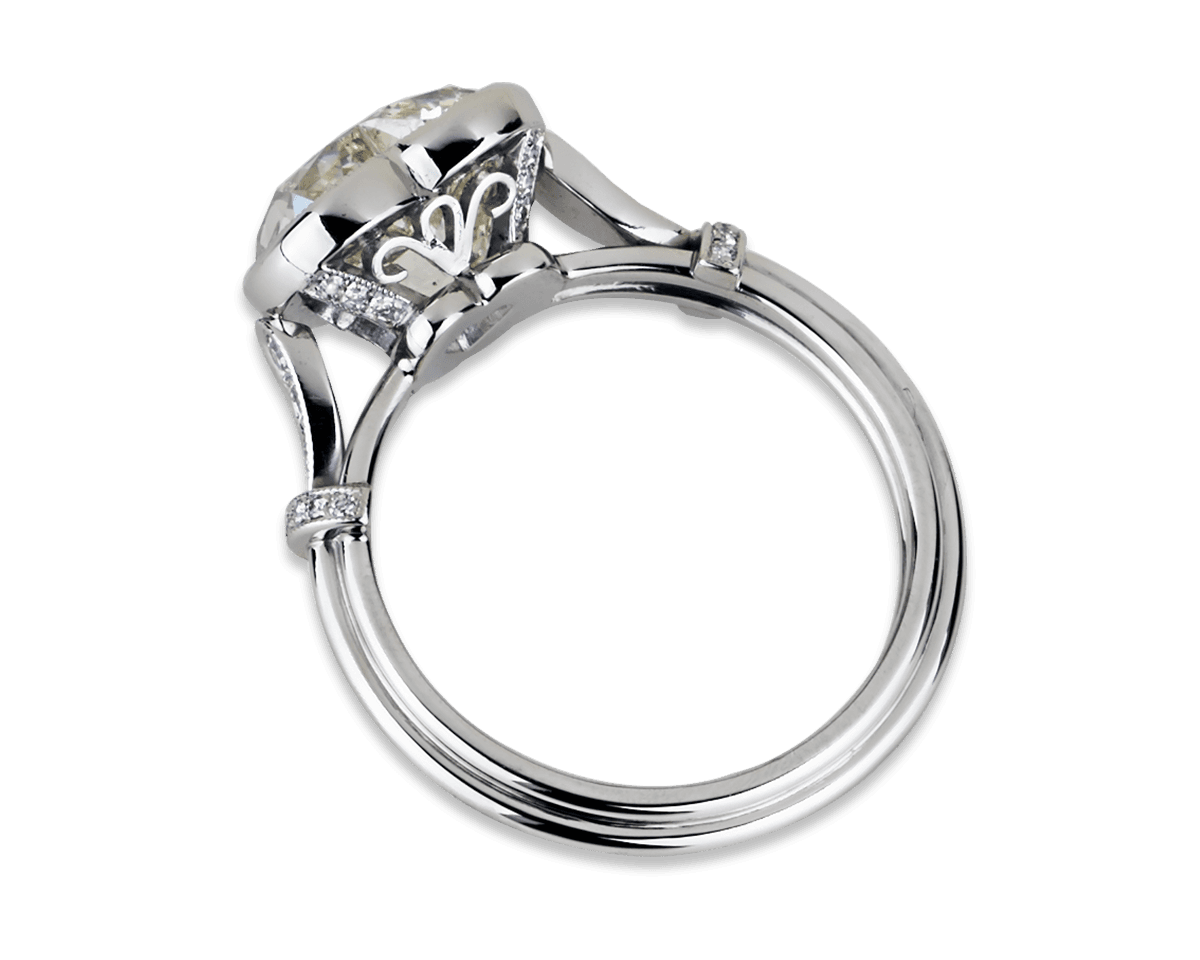 Vintage Bezel Set Heart Shaped Ring