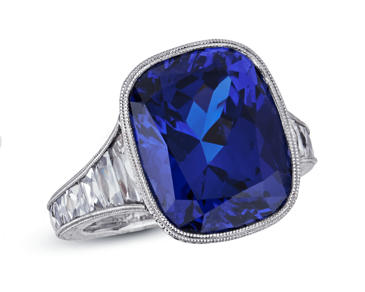 The Sophia Solitaire with Bezel Set Tanaznite
