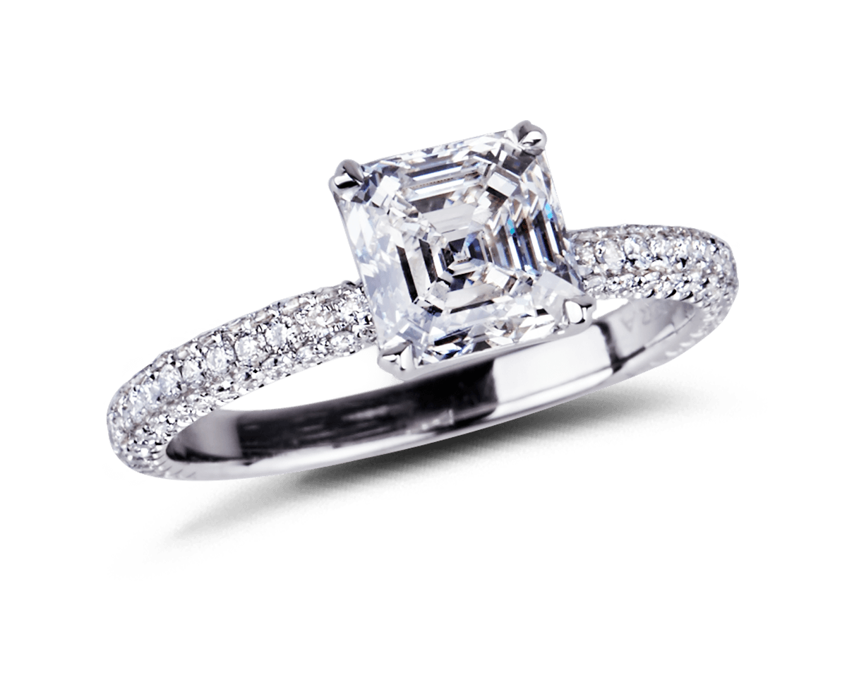The Gabriella Four Prong Solitaire with Single Cuts