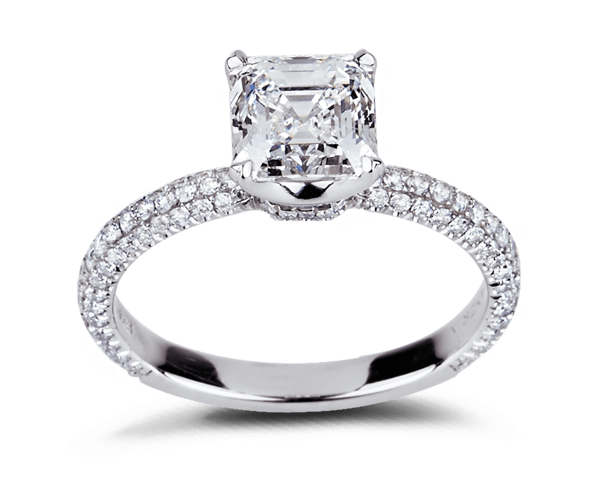 The Gabriella Four Prong Solitaire with Single Cuts