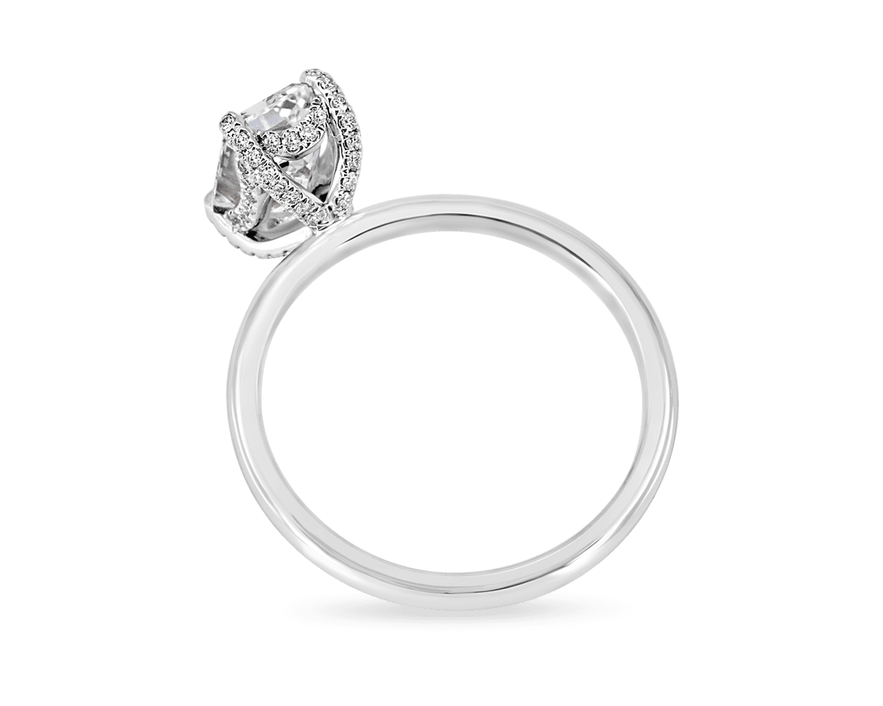 Solitaire with Pave Prongs and Scalloped Head
