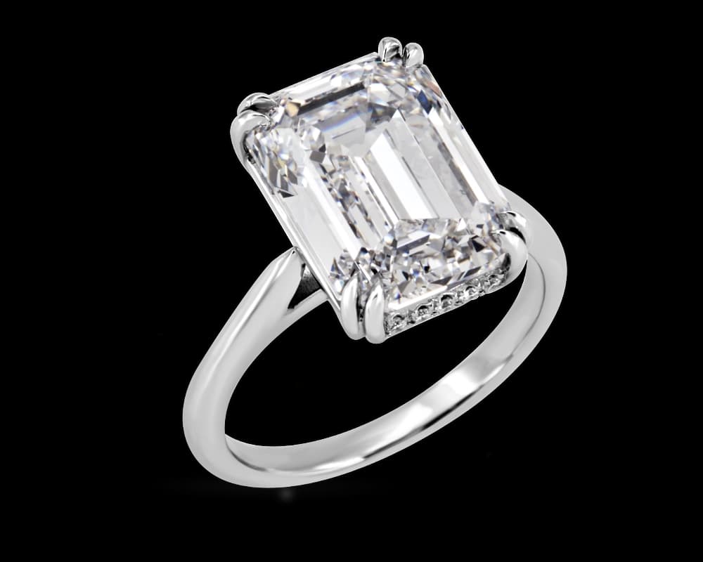 The Trueste Solitaire with Invisible Halo
