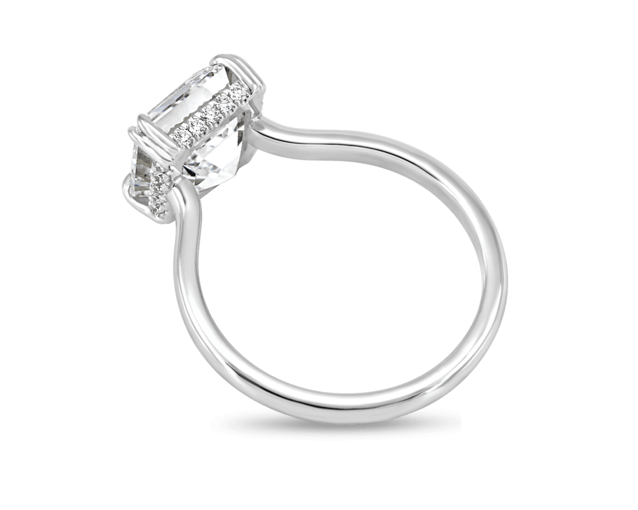 The Evelyn Solitaire with Open Profile