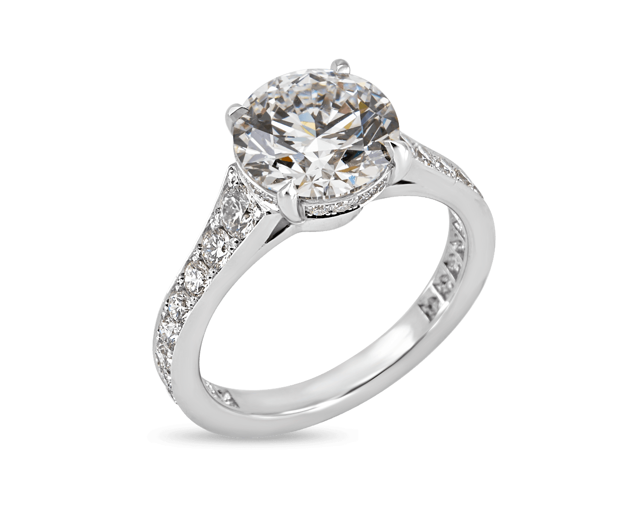 Graduated Pave Set Solitaire