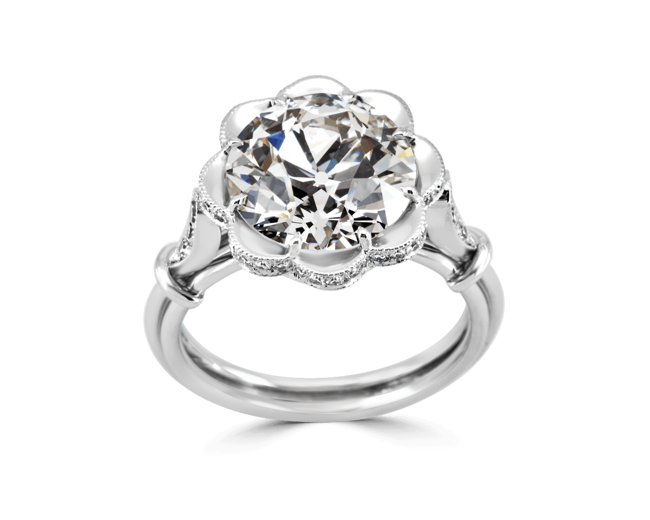 OEC Vintage Petal Motif Solitaire