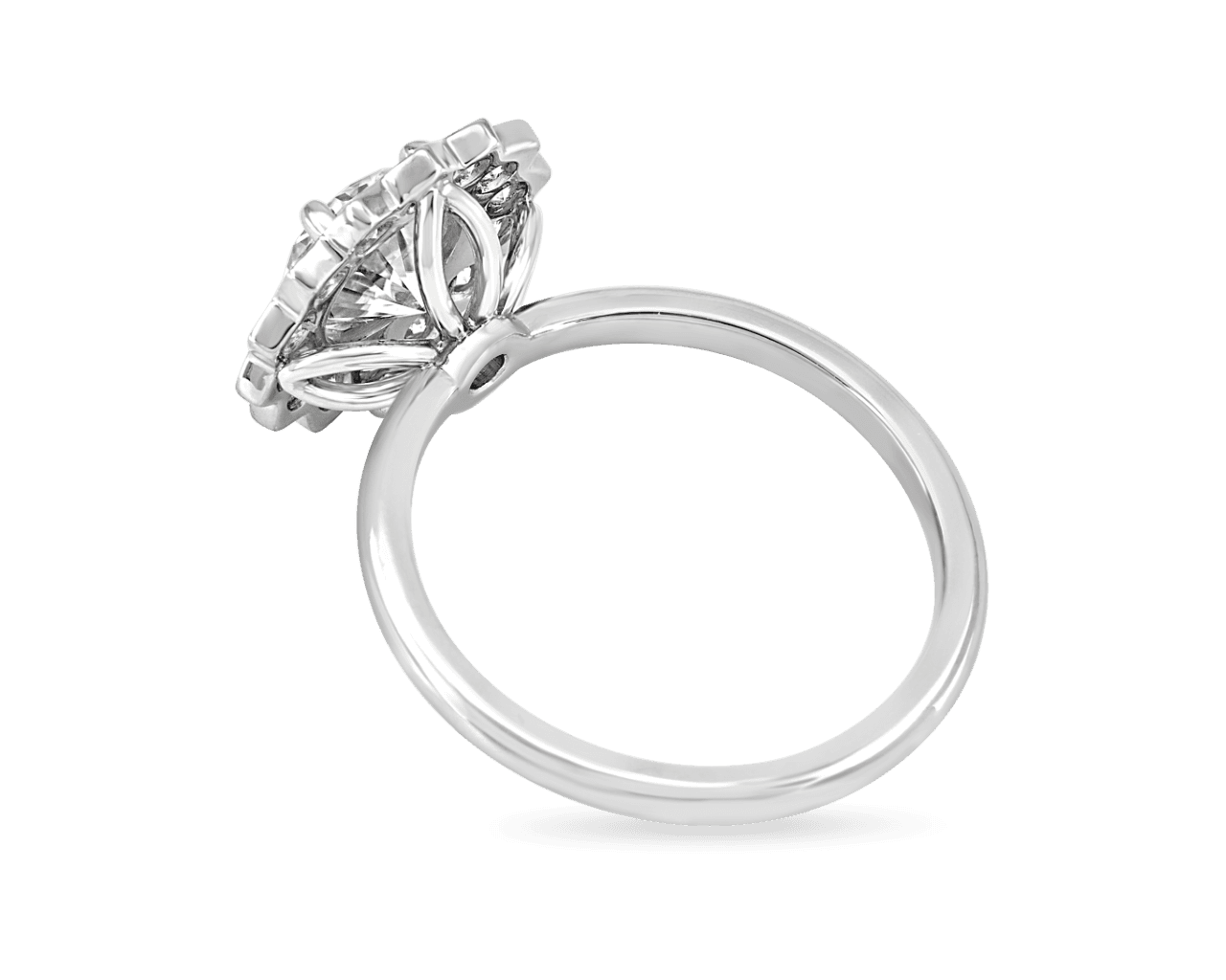 The Nova Engagement Ring with Stylized Halo