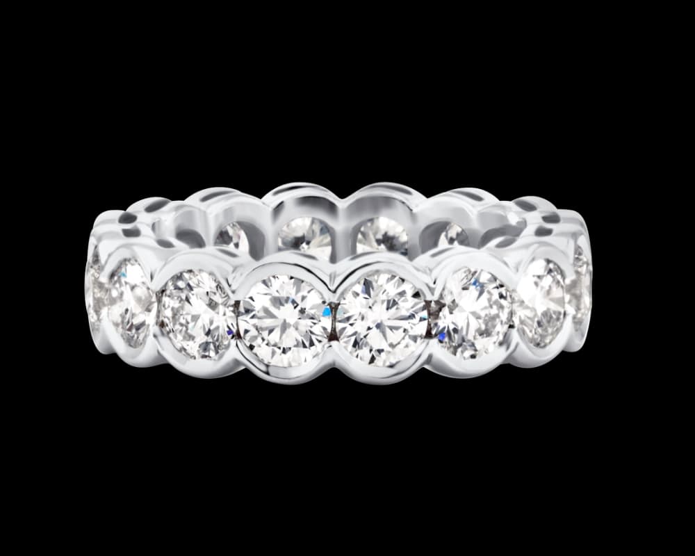 The Roshel Bezel Set Diamond Band